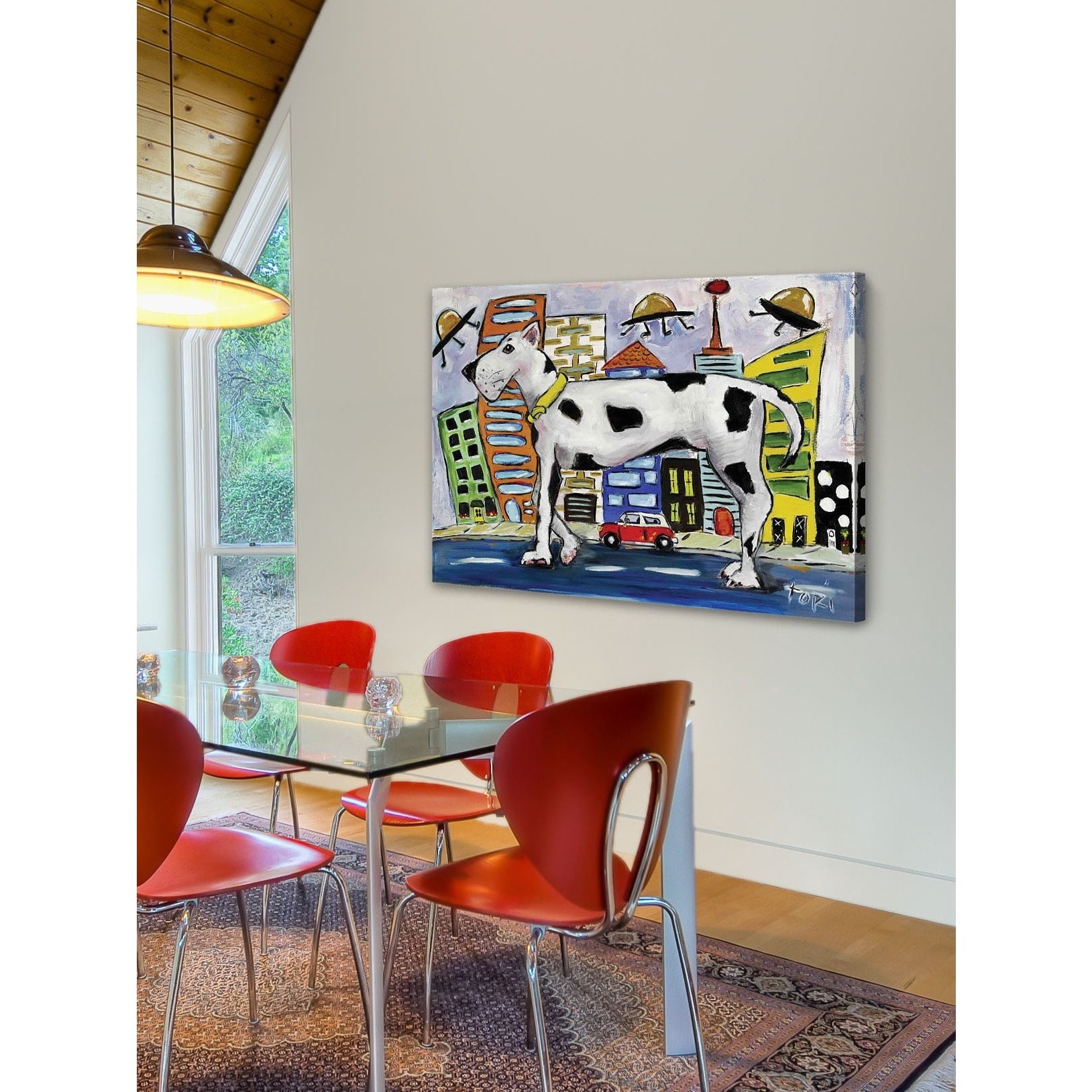 MARMONT HILL  - "Urban Abduction" by Tori Campisi Painting Print on Canvas - Multi-Color 18 x 12