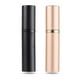 thumbnail image 1 of AsaNana Atomizador de perfume recargable, tecnología de llenado sin embudo, atomizador de perfume vacío, botella pulverizadora para bolso de viaje mientras viaja - 5 ml (negro) negro y oro rosa, 1 of 1
