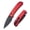Red, variant on CIVIVI Qubit Pocket Folding Knife Button Lock Knife 2.98" 14C28N Blade C22030E-1