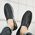 thumbnail image 4 of Leesechin Clearance Oversized Men's Shoes Leather Pea Casual Leather Shoes Driving Lazy Shoes, 4 of 8