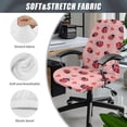 thumbnail image 5 of SCRAWLGOD Ladybug Love Pink Valentine's Day Chair Covers for Office Desk Chairs Stretchy Non-Slip Boss Chair Covers Comfortable Universal Rotating Chair Cover, S, 5 of 7