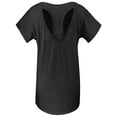 thumbnail image 4 of DYMADE Women Casusal Loose Basic Tops Round Neck Short Sleeve Summer T-shirt, 4 of 5