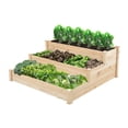 thumbnail image 2 of Thanaddo 3 Tier Wood Outdoor Raised Garden Bed 48x48x21 Inch, 2 of 7