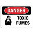 thumbnail image 1 of SignMission OS-DS-A-1218-L-1725 12 x 18 Po Signe de Danger OSHA - Fumées Toxiques, 1 of 1