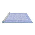 thumbnail image 2 of Ahgly Company Machine Washable Indoor Square Oriental Blue Traditional Area Rugs, 4' Square, 2 of 4