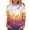 Purple, variant on LEAVINGSUO Summer Tops for Women 2024! Women's Fashion Printing Loose T-Shirt Mid-length 3/4 Sleeves Blouse Round Neck Casual Tops