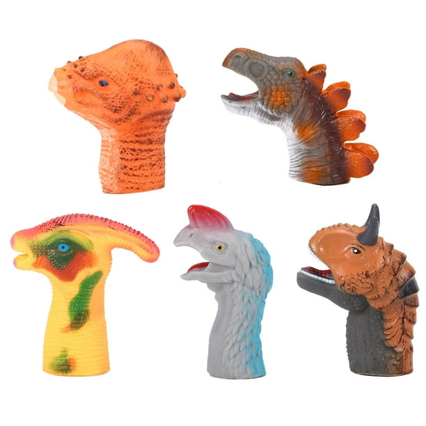 5pcs Juguete de goma para los dedos Marioneta de dedo Marioneta de goma para los dedos Jugu Abanopi Marioneta de dedo