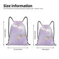 thumbnail image 4 of Bingfone Lavender Glitter Foil Stripes Drawstrings Backpacks Bags For Men Women Gym Drawstrings Bag, 4 of 9