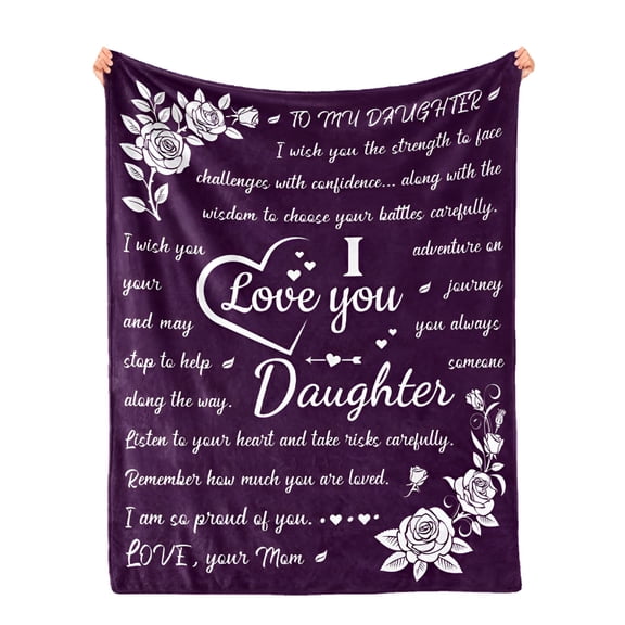 AUQ 2026 New Blanket Sister Gifts Fleece Blanket Sisters Gifts From Sister Birthday Gifts for Women Purple 50X60Inches