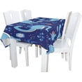 thumbnail image 2 of Coolnut Funny Blue Dinosaurs Tablecloth Modern Table Cover for Home Decoration, Spill Proof Cloth Washable for Dinner Picnic, 54"x72", 2 of 6