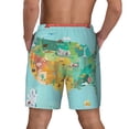 thumbnail image 3 of Kdxio Usa Tourist Map Print Men'S Swim Trunks With Compression Liner 7 Inch Inseam Quick Dry Swim Shorts, 3 of 7