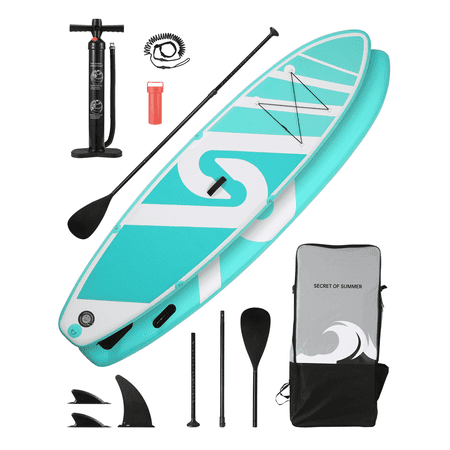 Naipo Inflatable Paddle Board 10FT Stand up Paddle Board 10' SUP 6 in.Thick Board Carry Bag & Fast Pumping Green