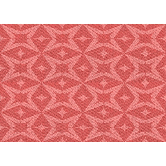 Ahgly Company Indoor Rectangle Patterned Bean Red Area Rugs, 5' x 7'