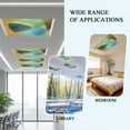 thumbnail image 3 of Teal Blue Brown Fluorescent Light Covers for Ceiling Lights 4x2 feet,4 Pack Magnetic Light Filters for Classroom,Modern Oil Painted Abstract Fluorescent Light Shade Panel for Office School Drop Home, 3 of 9