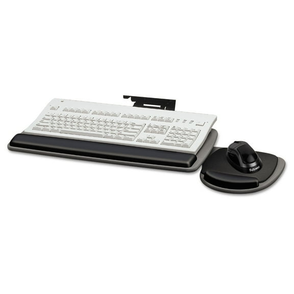 Fellowes 93841 Standard Keyboard Tray - Graphite/Black