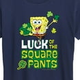thumbnail image 3 of SpongeBob SquarePants - Luck Of The Square Pants - Women's Short Sleeve Graphic T-Shirt, 3 of 6
