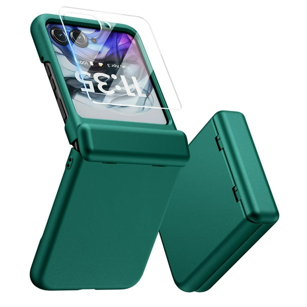 Funda de teléfono MAKAVO para Motorola Razr 2024 con protector de pantalla