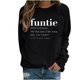 thumbnail image 1 of Honeeladyy Rebajas de verano Tops divertidos para mujer La tía divertida como mamá Camisa con estampado de letras divertidas Tops holgados casuales cómodos Blusa de manga larga con actitud Bla, 1 of 4