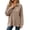 A-Khaki, variant on Women's Waffle Knit Sweatshirt Oversized Lapel Button Collar Long Sleeve Plaid Loose Casual Everyday Top