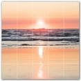 thumbnail image 1 of Picture-Tiles.com: Sunset Ceramic Tile Wall Mural WAL501001-55S. 21.25"W x 21.25"H using (25) 4.25" x 4.25" Ceramic Tiles-Satin Finish, 1 of 3