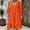 Orange, variant on IUYRTFE Women's Summer Boho Peasant Dress with Tie Neck and Ruffle Hem 3/4 Sleeve Flowy Midi Dress