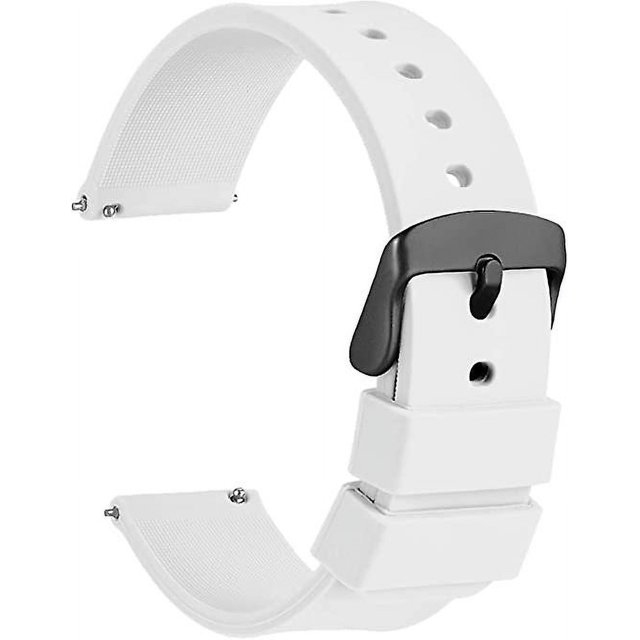 Correas de reloj de silicona de 16 mm con hebilla negra, repuesto de liberación rápida para mujeres y hombres de 14 mm, 16 mm, 18 mm, 19 mm, 20 mm, 21 mm, 22 mm, 24 mm