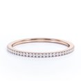 thumbnail image 1 of JeenMata Anillo de Bodas de Eternidad Semieterna con Moissanita Brillante Redonda en Oro Rosa de 18 K sobre Plata, 1 of 6