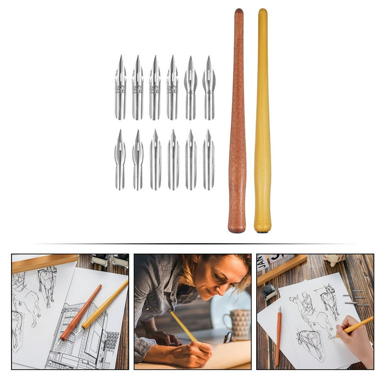 HEMOTON Portable Calligraphy Pen with Gothic Art Tips and