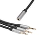 thumbnail image 4 of Cable Divisor De 3,5mm, Conductores De Cobre Estañado Hembra A Macho 1 Salida 3 Entrada Cable Divisor Estéreo PVC Para Auriculares Para Juegos Cergrey 3,5 mm 1 hembra a 3 macho, 4 of 8
