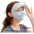thumbnail image 6 of Women Anti UV Face Cover, UPF 50+ Summer Full Face Mask, Wide Brim Breathable Sunscreen Sports Face Covering, 6 of 7