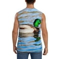 thumbnail image 4 of Balery Mallard Duck Swimming In A River Camisetas sin mangas para hombre, absorbe la humedad y protege contra el mal olor.-3X-Large, 4 of 7