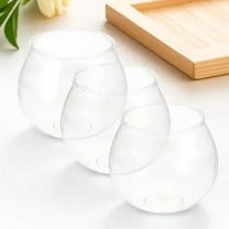 MUSEYA 3Pcs Plastic Fish Bowl Round Aquarium Practical Friends or Family