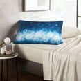 thumbnail image 6 of Uemuo Blue Glitter Sparkles Print Throw Pillow Case – Cozy & Soft Cushion Cover, Hypoallergenic Pillow Case for Sleeping, Perfect for Women with Envelope Closure-16"x24", 6 of 6