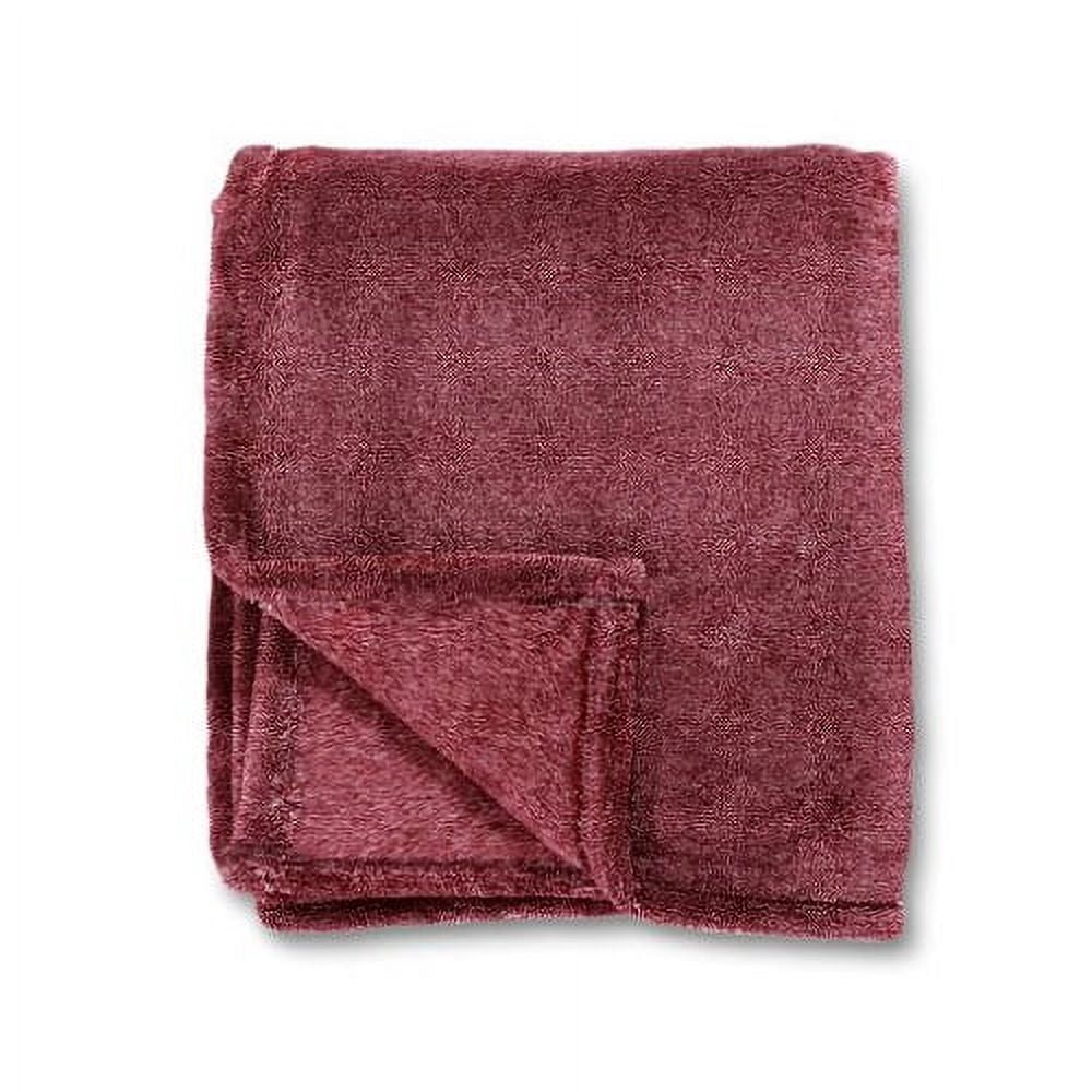 Berkshire Blanket & Home Co Eco Plush Throw Wine 50” x 70”