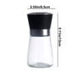 thumbnail image 2 of Manual Spice Grinder Stainless Steel & Glass - Pepper Salt Sesame Spice Grinding Bottle, Adjustable Coarseness Seasoning Mill, Durable Kitchen Tool for Home Cooking & Spice Prep, 5*3in, Black, 2 of 6