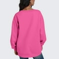 thumbnail image 6 of Resicozy Oversized Sweatshirt for Women V Neck Long Sleeve Pullover Dressy Casual Cute Sweatshirts 2025 Fall Clothes Hot Pink 3XL, 6 of 6