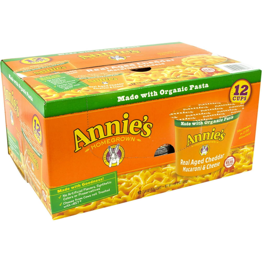 Annie's Organic Mac and Cheese Cups, 2.01 oz, 12 count