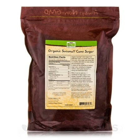 NOW Foods - Sucanat Granulated Cane Organic Non-GE - 2 lbs.