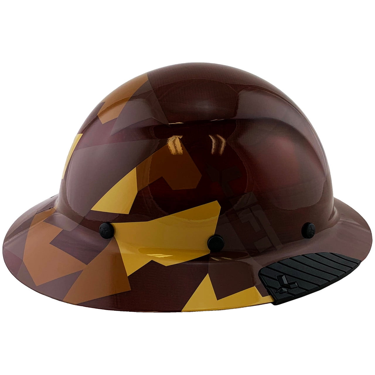 DAX Fiberglass Composite Hard Hat - Full Brim 5050 Desert Camo Natural Tan with Tote