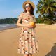 thumbnail image 4 of Disketp Funny Sushi para Vestido de Manga Corta para Mujeres, Vestidos de Verano para Mujeres, Casual y Holgado para la Playa, 4 of 6