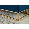 thumbnail image 4 of 58.6" Velvet Storage Ottoman Bed Bench - Modern Button Tufted Footrest with Metal Base, Multi-Functional Space-Saving Seating for Bedroom Entryway & Hallway, Navy Blue, 4 of 7