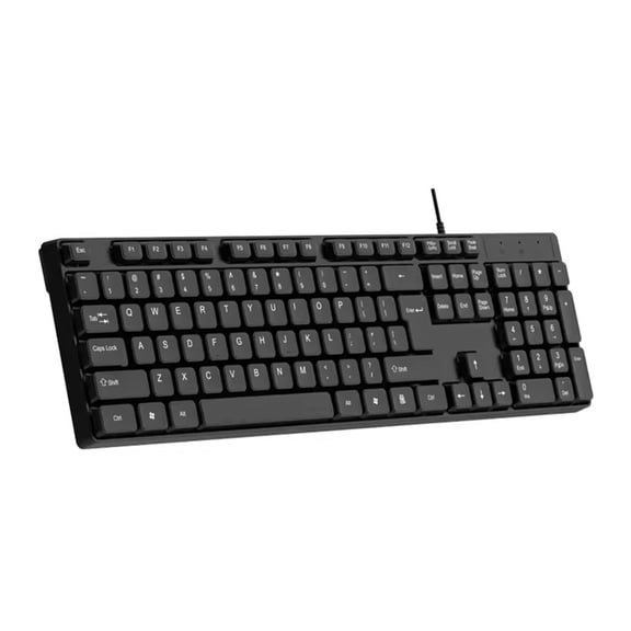 K15 Corded Computer Keyboard Ergonomic Typing With Premium ABS For Work and Play