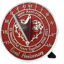35th Coral Wedding Anniversary 2025 Sundial Gift