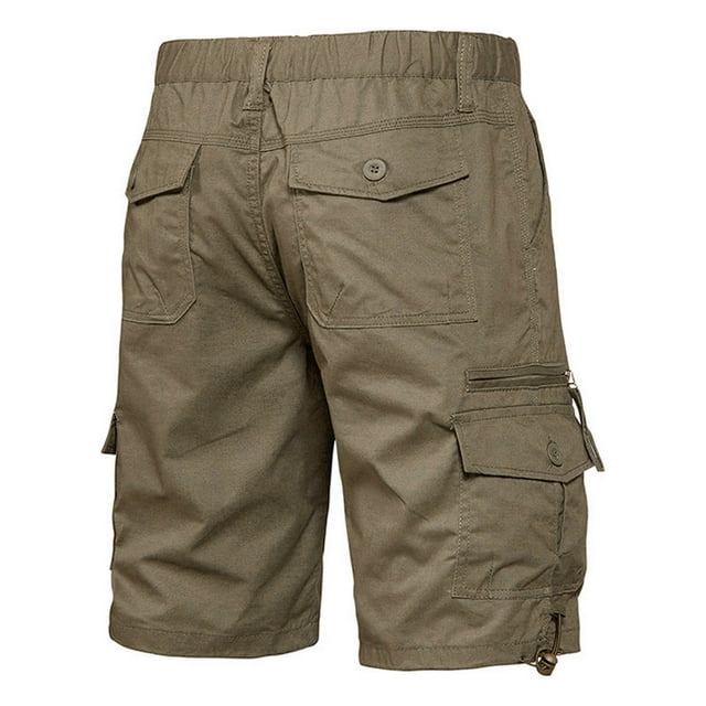 Dagugfen Shorts for Men Cargo Plus Size Button Loose Comfy Summer Outdoor Sports Shorts with Pockets