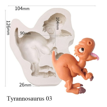 

Bakeware Cake Decorating Pastry Baking Tools Easter Cake Mold Chocolate Mould Fondant Mat Dinosaur Shape TYRANNOSAURUS 03
