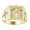 Golden, variant on Eosunjian Fashion Men Women Rhinestone Inlaid Jesus Cross Finger Ring Party Jewelry Gift