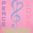 thumbnail image 3 of CafePress - Peace Love Trumpet Music Women's Dark T Shirt - Women's Traditional Fit Dark T-Shirt, 3 of 4