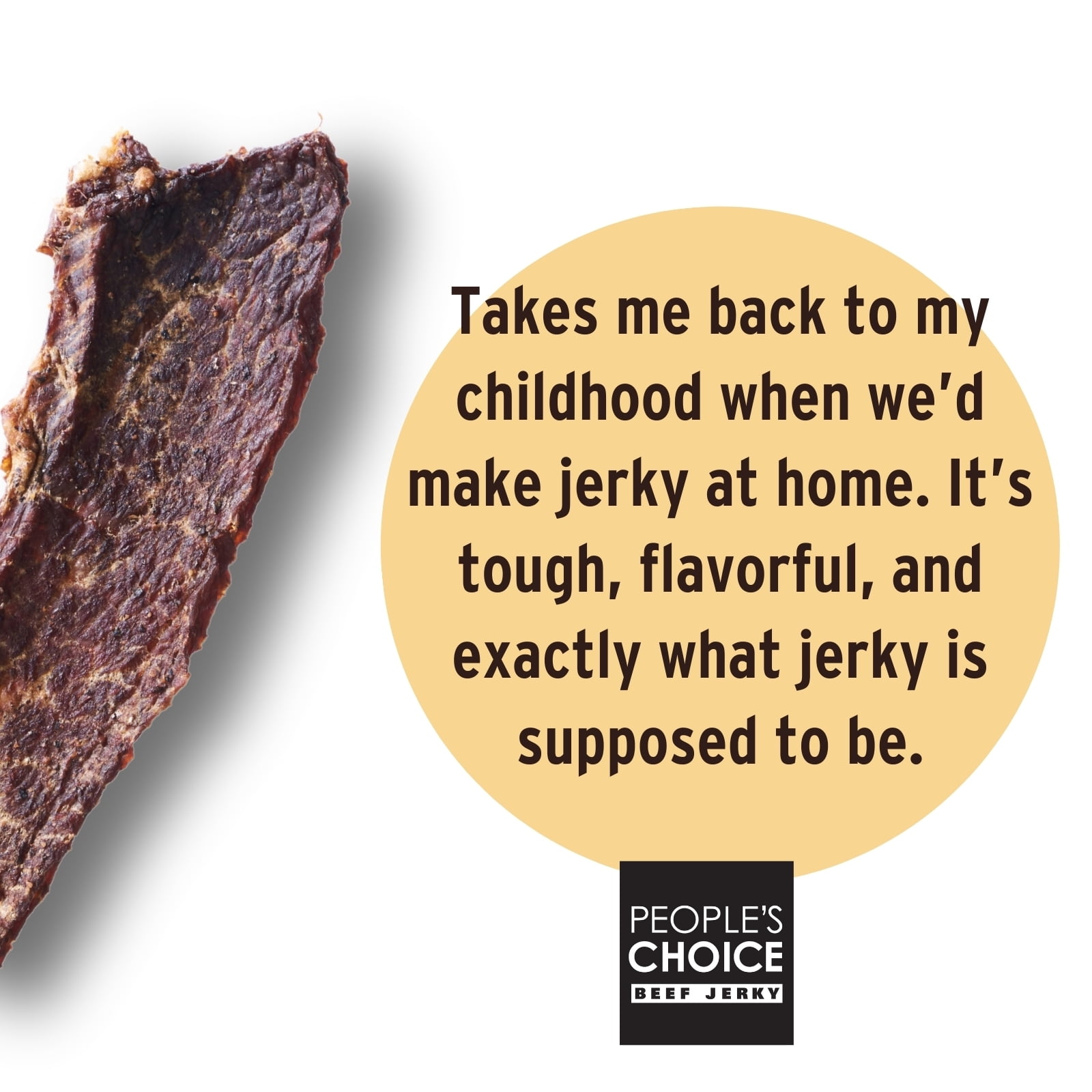 People's Choice Beef Jerky - Old Fashioned - Original - Keto Snack - Dry Texture - 1 Pound - 1 Bag