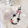 thumbnail image 2 of nipocaio Heart Shape Beaded Phone Charms Kawaii Wrist Strap Acrylic pink, 2 of 5