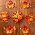 thumbnail image 6 of ToyKingdee Thanksgiving Fall Leaf Paper Disposable Plates Maple Leaf Shape Gold Foil Autumn Leaves Harvest Plates for Thanksgiving Family Party Dinner Tableware Decoration Supplies, 6 of 7